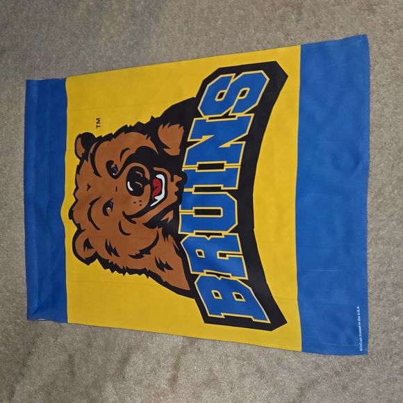 RARE VINTAGE UCLA BEAR LETTERS 28" X 40" VERTICAL HANG FLAG - Picture 3 of 5